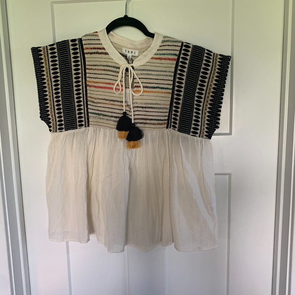 THML NWT boho babydoll top, size Medium
